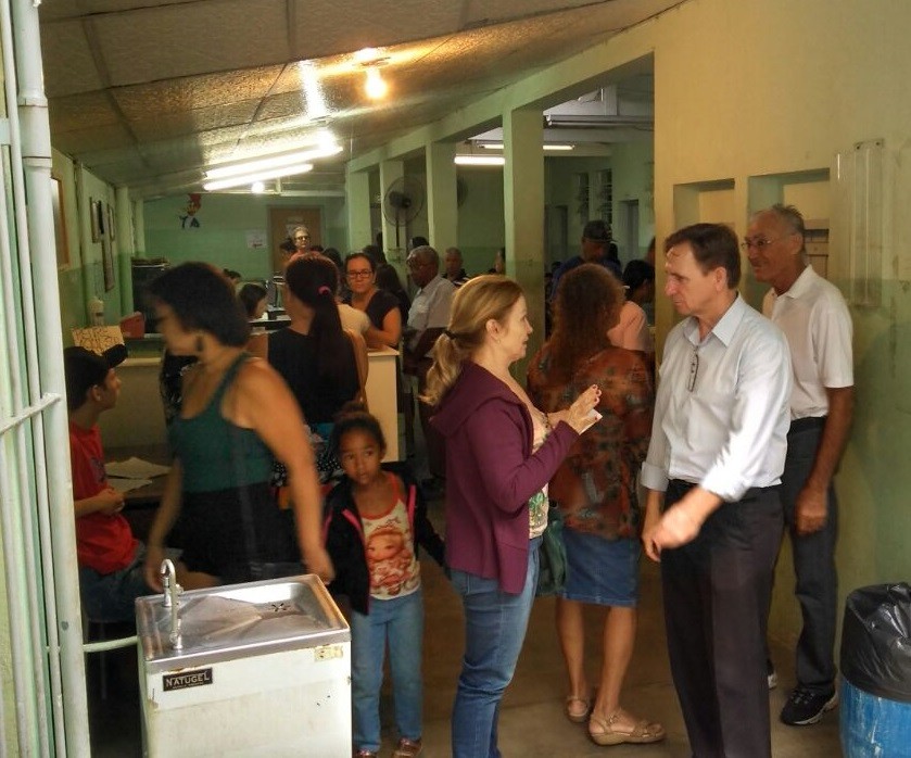 A primeira visita foi realizada no centro da cidade.